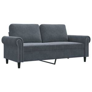 vidaXL 2-Seater Sofa Dark Grey 140 cm Velvet