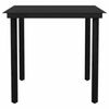vidaXL 3 Piece Garden Dining Set with Cushions Grey Poly Rattan Glass