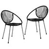 vidaXL 3 Piece Outdoor Dining Set PVC Rattan Black