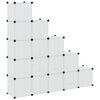 vidaXL Storage Cube Organiser with 15 Cubes and Doors Transparent PP