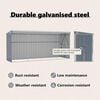 vidaXL Wall-mounted Garden Shed Grey 118x382x178 cm Galvanised Steel