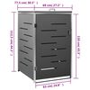 vidaXL Single Wheelie Bin Shed 69x77.5x112.5 cm Stainless Steel