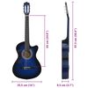 vidaXL Western Classical Cutaway Guitar with 6 Strings Blue Shaded 38