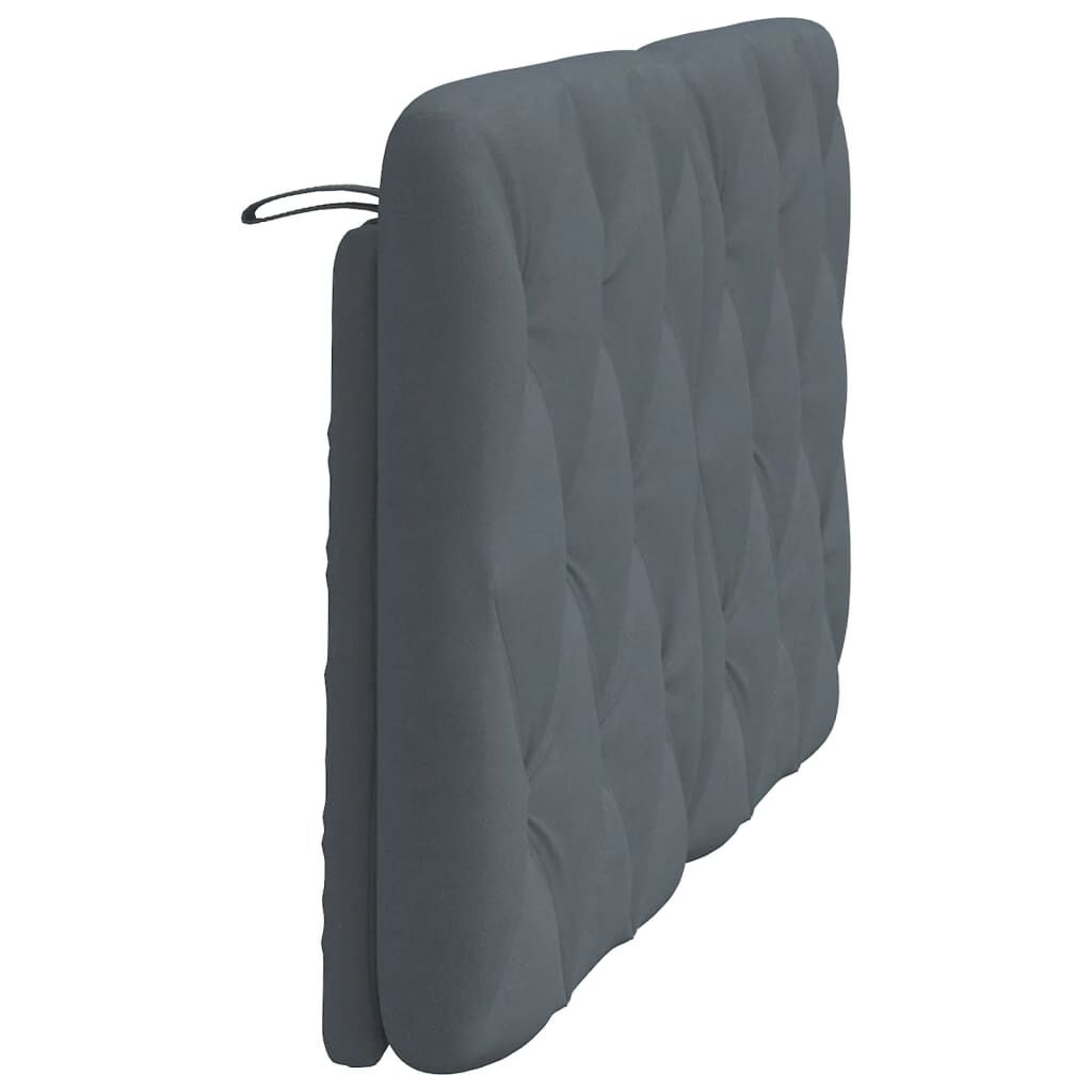 vidaXL Headboard Cushion Dark Grey 137 cm Double Velvet