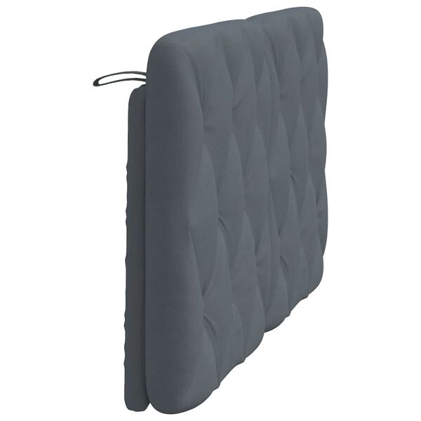 vidaXL Headboard Cushion Dark Grey 137 cm Double Velvet