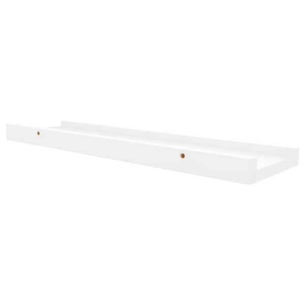 vidaXL Picture Frame Ledge Shelves 2 pcs White 40x9x3 cm MDF