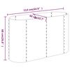 vidaXL Garden Raised Bed Galvanised Steel 114x40x68 cm Silver