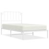 vidaXL Metal Bed Frame without Mattress with Headboard White 100x190cm