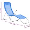 vidaXL Folding Sun Loungers 2 pcs Textilene Blue