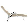 vidaXL Sun Lounger Textilene and Aluminium Cream