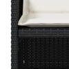 vidaXL Garden Chairs with Cushions 4 pcs Black Poly Rattan