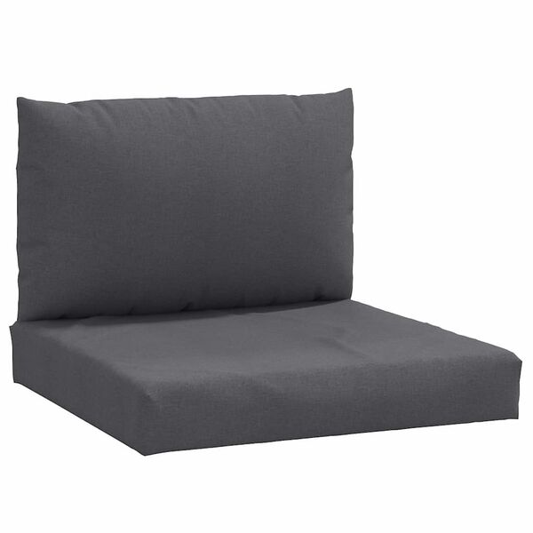 vidaXL Pallet Cushions 2 pcs Melange Anthracite Fabric