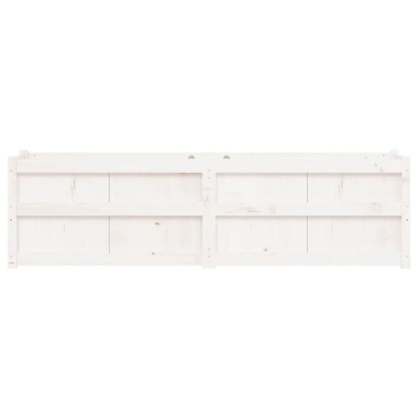 vidaXL Garden Planter White 180x50x50 cm Solid Wood Pine