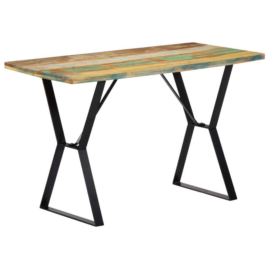 vidaXL Dining Table 120x60x76 cm Solid Reclaimed Wood