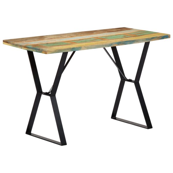 vidaXL Dining Table 120x60x76 cm Solid Reclaimed Wood