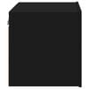 vidaXL Wall-mounted Bedside Cabinets with LED Lights 2 pcs Black