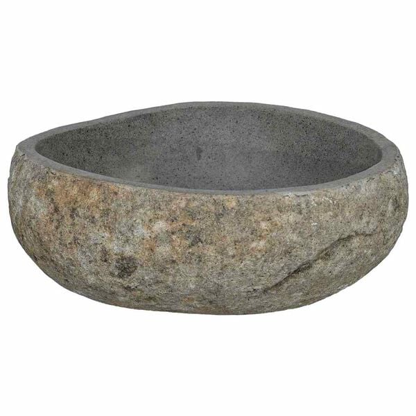 vidaXL Basin Light grey (38-45) x (30-35) x 15 cm River stone