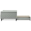 vidaXL Daybed with Trundle without Mattress Light Grey 100x190 cm