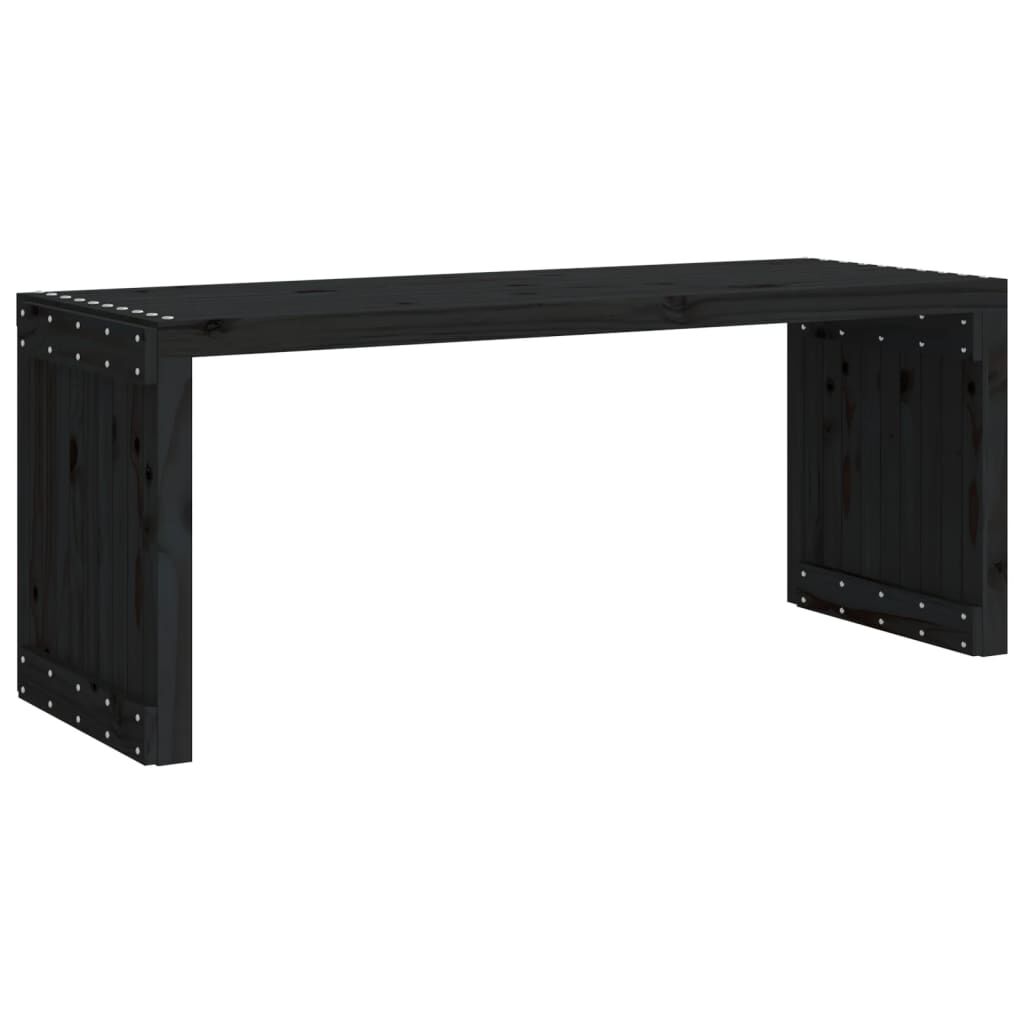 vidaXL Garden Bench Extendable Black 212.5x40.5x45 cm Solid Wood Pine