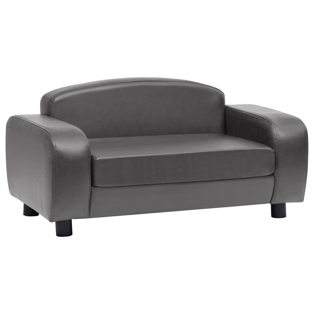 vidaXL Dog Sofa Grey 80x50x40 cm Faux Leather