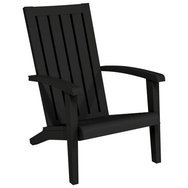 vidaXL Garden Adirondack Chairs 2 pcs Black Polypropylene