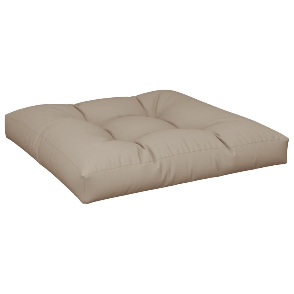 vidaXL Pallet Cushion Taupe 80x80x12 cm Fabric