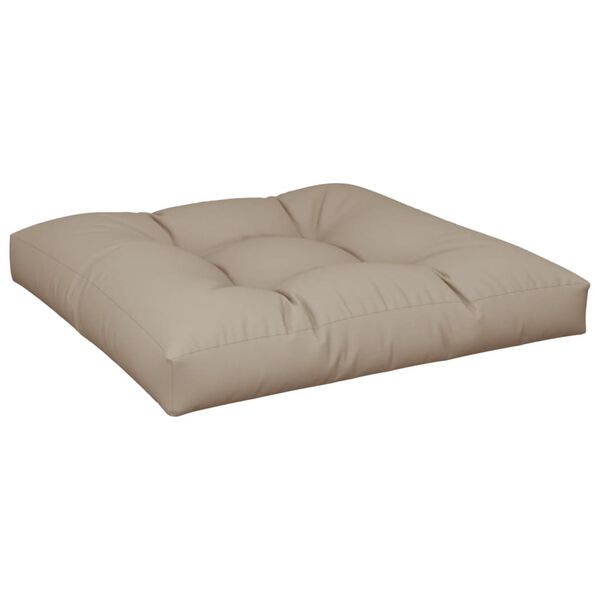 vidaXL Pallet Cushion Taupe 80x80x12 cm Fabric