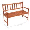 vidaXL Garden Bench with Cushion 120 cm Solid Acacia Wood
