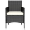 vidaXL 5 Piece Garden Bistro Set Poly Rattan & Solid Acacia Wood Black