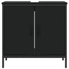 vidaXL Bathroom Sink Cabinet Black 60x30x60 cm Engineered Wood
