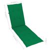 vidaXL Outdoor Deck Chair with Footrest and Cushion Solid Acacia Wood