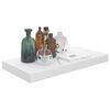 vidaXL Floating Wall Shelves 2 pcs High Gloss White 50x23x3.8 cm MDF