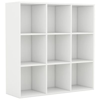 vidaXL Book Cabinet White 98x30x98 cm Engineered Wood