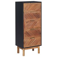 vidaXL Sideboard 45x32x115 cm Solid Acacia Wood and MDF