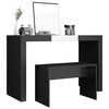 vidaXL Dressing Stool Black 70x35x45 cm Engineered Wood