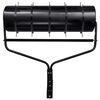 vidaXL Garden Lawn Roller Pull with Aerator Clamps Black 63 L Iron