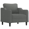 vidaXL 3 Piece Sofa Set with Cushions Dark Grey Fabric