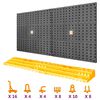 vidaXL Tool Wall 500x1000 mm 50 Hooks PP