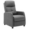 vidaXL Electric Recliner Chair Light Grey Fabric