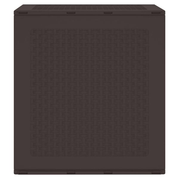 vidaXL Storage Box with Storage Brown 55 x 53 x 57 cm Polypropylene
