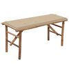 vidaXL Folding Garden Bench with Cushion 118 cm Bamboo