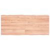 vidaXL Table Top Light Brown 140x60x(2-4)cm Treated Solid Wood Live Edge