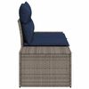vidaXL Garden Sofa with Cushion 184 x 62 x 69 cm Poly Rattan