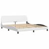 vidaXL Bed Frame without Mattress "Hvar" White 183x213 cm Faux Leather
