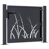 vidaXL Garden Gate Anthracite 105x105 cm Steel Grass Design
