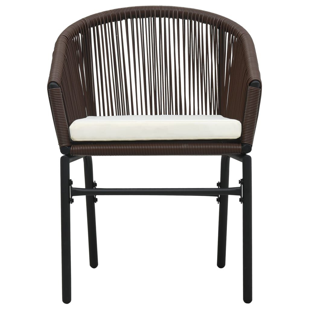 vidaXL 3 Piece Garden Dining Set Brown