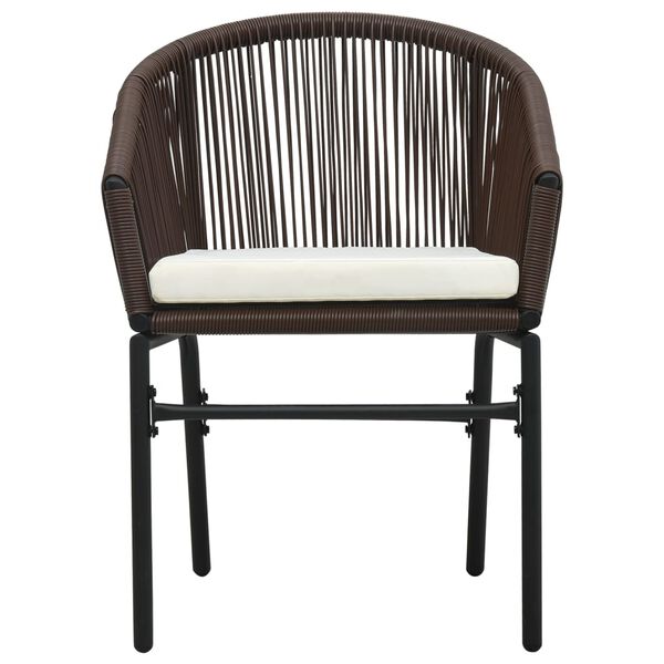 vidaXL 3 Piece Garden Dining Set Brown