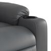 vidaXL Stand up Massage Recliner Chair Grey Faux Leather