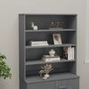 vidaXL Top for Highboard HAMAR Dark Grey 90x30x100cm Solid Wood Pine