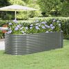 vidaXL Garden Raised Bed Galvanised Steel 249x100x68 cm Grey